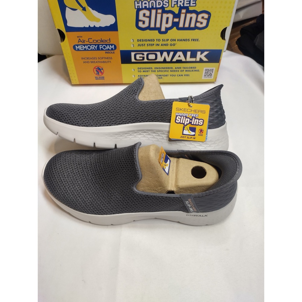 Skechers Slip-ins Go Walk Flex Relish Charcoal Grey Womens 8.5 124963/CHAR